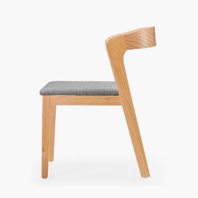 Moderno de diseño nórdico de madera maciza de cuero de PU silla de comedor con acabado de nitrolaca y embalaje de correo