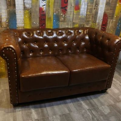 Diseño nórdico Moderno silla de madera maciza y cuero PU para un asiento sofá de sala de estar