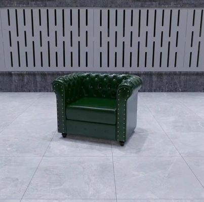 Diseño nórdico Moderno silla de madera maciza y cuero PU para un asiento sofá de sala de estar