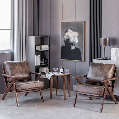 Salón Acento Silla de brazos Silla de madera nórdica moderna con lana de cordero de terciopelo Muebles de diseño de hotel en blanco / negro / amarillo
