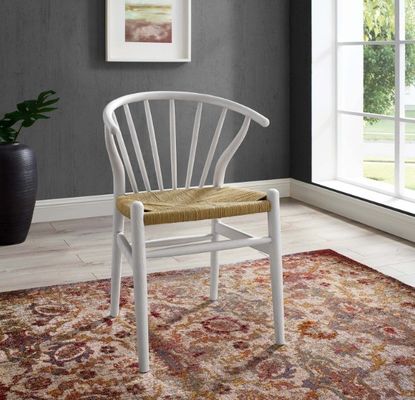 Silla de restaurante de madera maciza tejida con cordón de diseño nórdico Muebles de comedor modernos europeos para asientos de restaurante