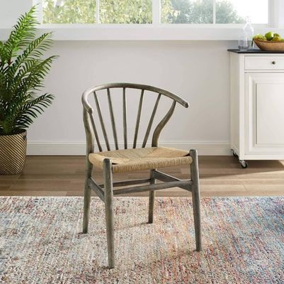 Silla de restaurante de madera maciza tejida con cordón de diseño nórdico Muebles de comedor modernos europeos para asientos de restaurante