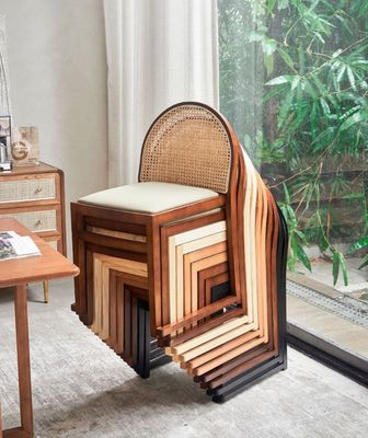 Muebles de comedor de hotel silla de comedor de ratán moderna para restaurante natural moderno