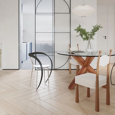 Casa Muebles de diseño moderno asiento blando madera cordero lana silla de comedor para el salón y el hotel