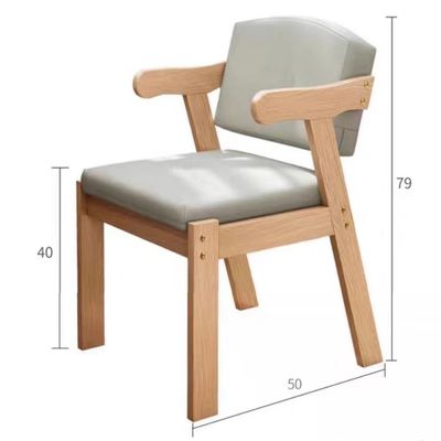 Sillones de restaurante de cuero PU de madera sólida moderna para muestras de comedor dentro de muebles generales para el hogar