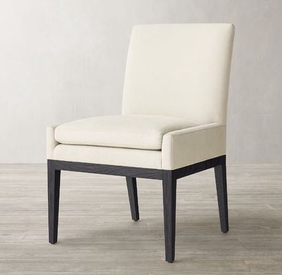 Silla de comedor de madera tapizada para restaurante y hotel moderno