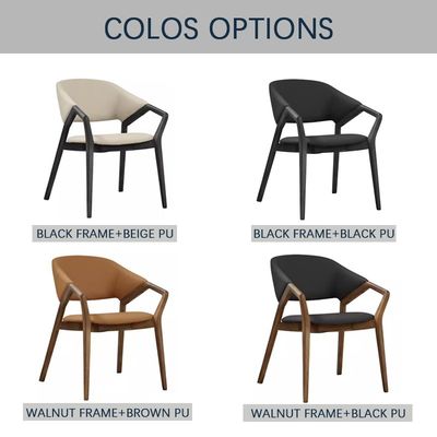 Silla de esponja de PU de lujo nórdico moderno silla de comedor de madera sólida de ceniza para muebles de comedor