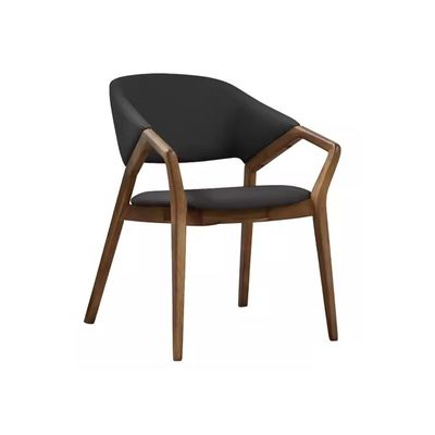 No silla de comedor de madera de ceniza sólida plegada para el lujo moderno silla de brazos de madera de ocio en la habitación del hotel