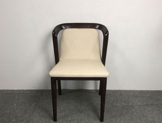 Silla de comedor de restaurante Marco de madera de ceniza sólida Sillones tapizados de madera para lujo moderno