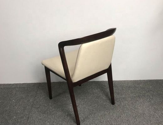Silla de comedor de restaurante Marco de madera de ceniza sólida Sillones tapizados de madera para lujo moderno
