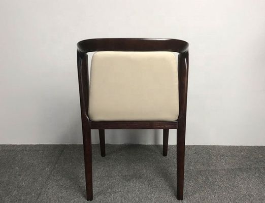 Silla de comedor de restaurante Marco de madera de ceniza sólida Sillones tapizados de madera para lujo moderno