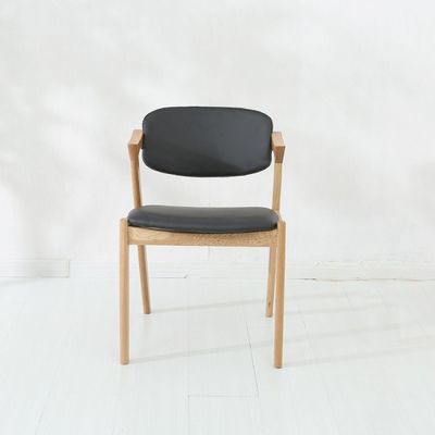 Color natural silla nórdica silla de comedor de madera sólida moderna para restaurante