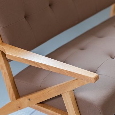 Silla de sofá de madera de tejido sólido W60*D73*H76CM La solución de asientos definitiva para el salón moderno y el hotel
