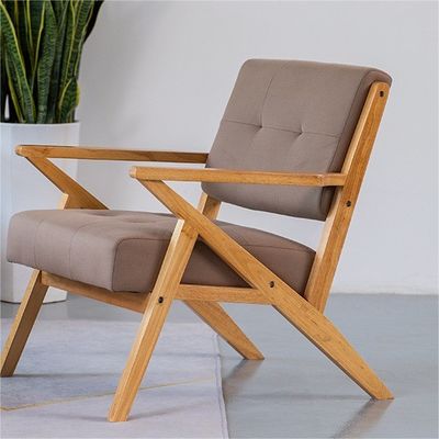 Silla de sofá de madera de tejido sólido W60*D73*H76CM La solución de asientos definitiva para el salón moderno y el hotel