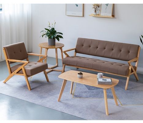 Silla de sofá de madera de tejido sólido W60*D73*H76CM La solución de asientos definitiva para el salón moderno y el hotel