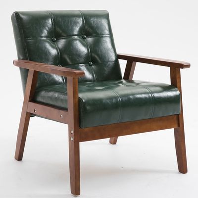 Silla de asiento suave para el salón del apartamento y el hotel de madera sólida de tejido de madera sofá silla de madera con diseño moderno