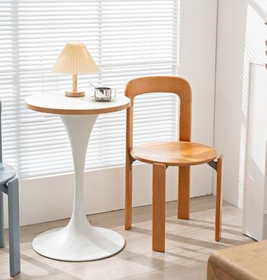 Hotel moderno nórdico Sala de estar Restaurante Dorso de madera maciza Sillas de comedor con acabado de nitrolacque