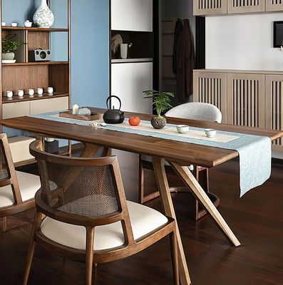 Muebles de comedor de madera modernos para hoteles de lujo sillas de restaurante de rotín modernas