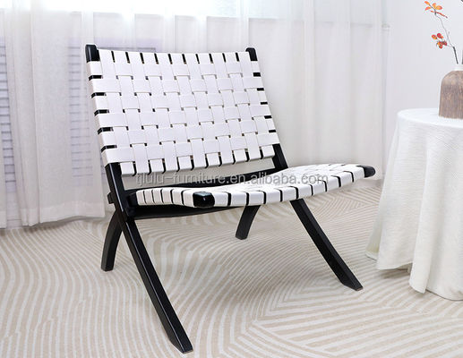 Muebles de sala de estar diseños personalizados Sofá de salón de madera plegable moderno silla con acabado de nitrolaca