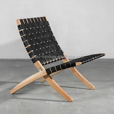 Muebles de sala de estar diseños personalizados Sofá de salón de madera plegable moderno silla con acabado de nitrolaca