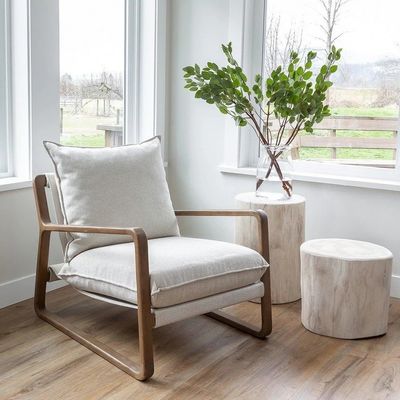 Silla de salón de madera moderna en color natural / nuez para la decoración del salón