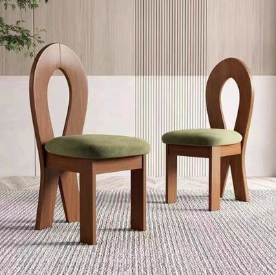 Embalaje de correo N Muebles de sala de estar Diseño moderno Asiento blando Madera Cordero Lana silla de comedor para hotel y hogar