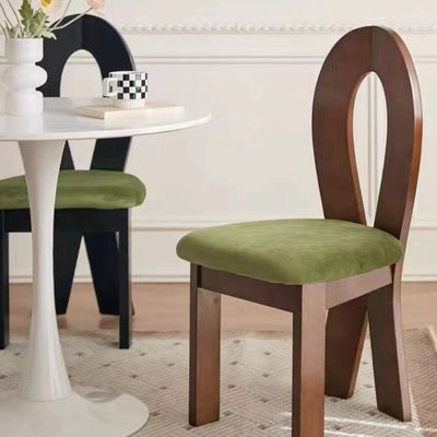 Embalaje de correo N Muebles de sala de estar Diseño moderno Asiento blando Madera Cordero Lana silla de comedor para hotel y hogar
