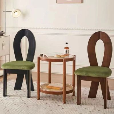 Embalaje de correo N Muebles de sala de estar Diseño moderno Asiento blando Madera Cordero Lana silla de comedor para hotel y hogar