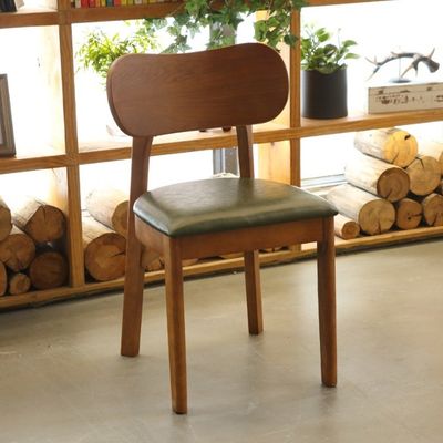Hotel Restaurante Sin brazos Nordic silla de comedor de madera con marco de madera de caucho