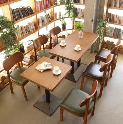 Hotel Restaurante Sin brazos Nordic silla de comedor de madera con marco de madera de caucho