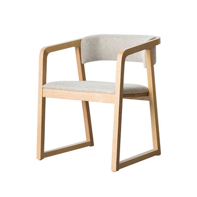 Silla de comedor de madera de caucho personalizable para restaurantes de diseño moderno y duradero