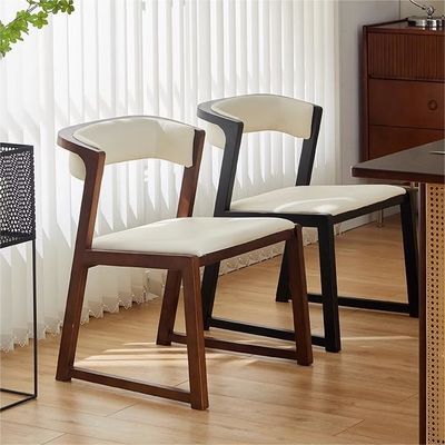 Silla de comedor de madera de caucho personalizable para restaurantes de diseño moderno y duradero