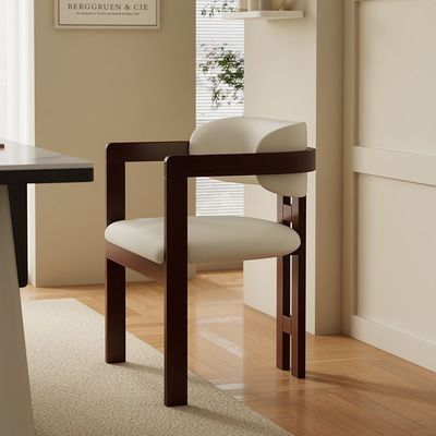 Silla de la sala de estar sillas de madera diseño de muestras modernas asiento blando terciopelo lana de cordero comedor para el envío de correo
