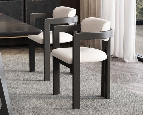 Silla de la sala de estar sillas de madera diseño de muestras modernas asiento blando terciopelo lana de cordero comedor para el envío de correo