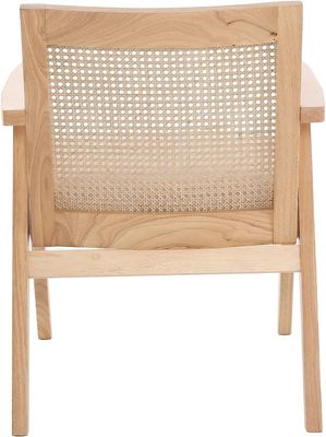 Sillones de madera para el salón y el hotel diseño moderno asiento blando silla de comedor de madera maciza de ratán