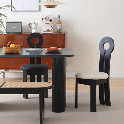 Muebles para hoteles y restaurantes Cama de comedor de madera sólida con cojín de tela W40*D47*H90CM