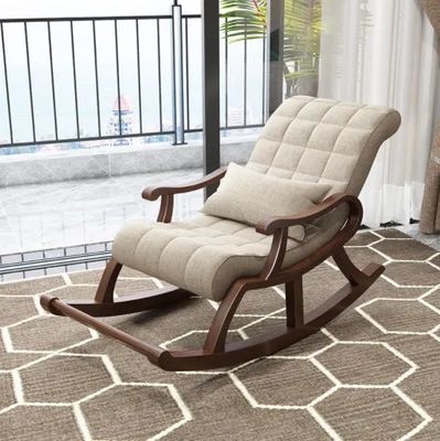Muebles de madera cómodos silla de descanso para relajarse y equilibrar en el estilo de silla de ocio sala de estar