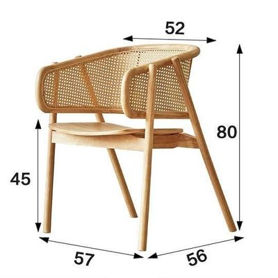 NO sillas de comedor de madera nórdica plegadas de madera sólida para muebles de hotel y restaurante