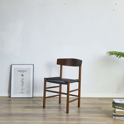 Muebles de comedor modernos de cordón tejido de madera sólida silla de comedor para restaurante