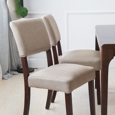 Silla de comedor de madera maciza tapizada de tejido colorido perfecta para el mobiliario de hoteles / comedores / restaurantes