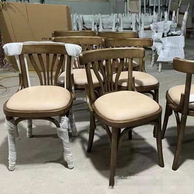 Sillones de madera de diseño moderno con apoyo reclinable y tapicería de cuero de PU en estilo nórdico