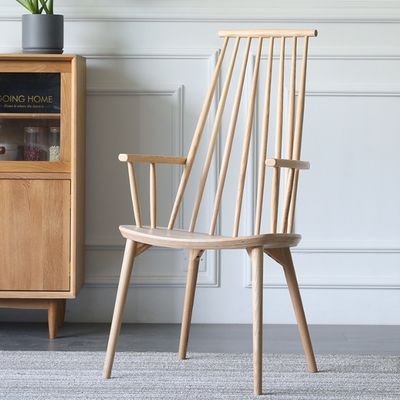 Personalización silla de comedor de tejido de reposabrazos de madera moderna para la mayor cantidad en restaurantes y hoteles