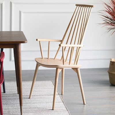 Personalización silla de comedor de tejido de reposabrazos de madera moderna para la mayor cantidad en restaurantes y hoteles