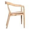 Silla de comedor con reposabrazos de madera maciza en estilo banquete clásico para bodas en hoteles