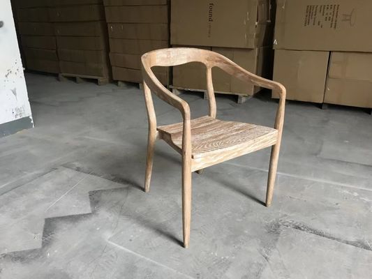 Silla de comedor con reposabrazos de madera maciza en estilo banquete clásico para bodas en hoteles