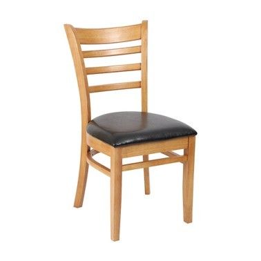 Embalaje de correo N Escalera de restaurante de madera Silla trasera para comer Silla de madera maciza personalizada