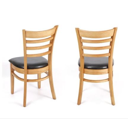 Embalaje de correo N Escalera de restaurante de madera Silla trasera para comer Silla de madera maciza personalizada