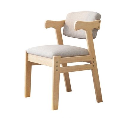 Silla de comedor de madera sólida nórdica moderna con reposabrazos NO Plegable Estilo de diseño Moderno Plegable NO