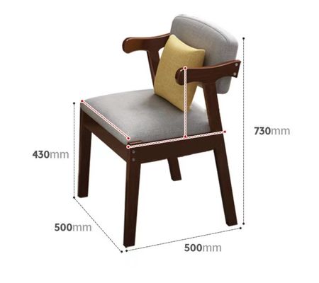 Silla de comedor de madera sólida nórdica moderna con reposabrazos NO Plegable Estilo de diseño Moderno Plegable NO