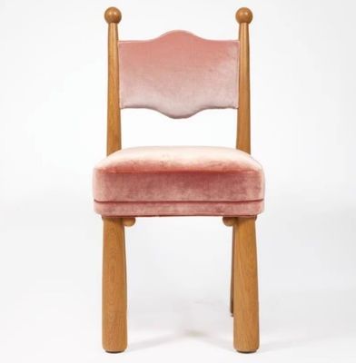 Diseño francés nórdico Moderno Madera maciza de un asiento de lana de cordero Sala de comedor sillas de madera
